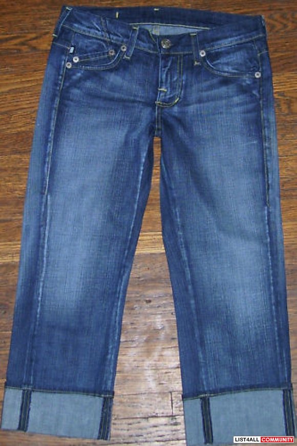 Rock & Republic Chrissy Crop Capris Jeans in Addict Wash 28/27