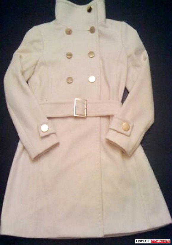 TALULA BABATON Ivory Bromley Wool Cashmere Coat Jacket S/M