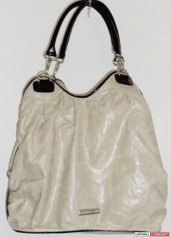 STEVE MADDEN Off White Large Hobo Shopper Tote Handbag Purse