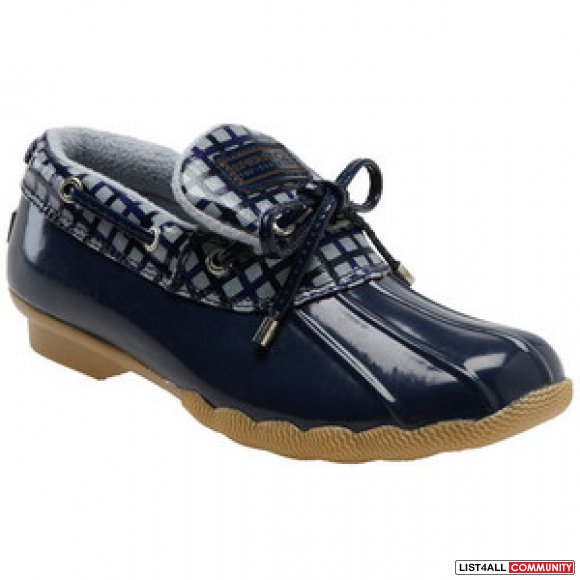 SPERRY TOP-SIDER for J.CREW Waterproof Rubber Rain Shoes Womens 8