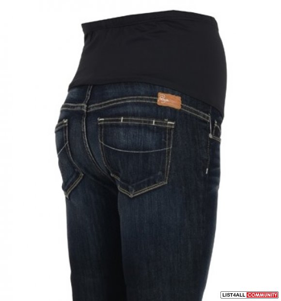 PAIGE Maternity Laurel Canyon Dark McKinley Wash Jeans 27 NEW!