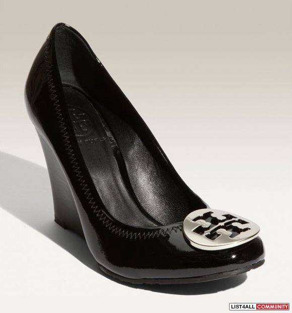 tory burch patent wedge