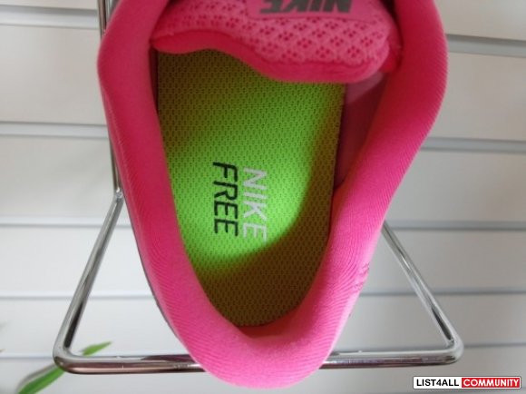 NIKE Free Run+ 3 5.0 Running Shoes PINK+GREY Women's 8/8.5