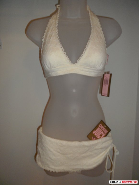 juicy couture off white bikini set