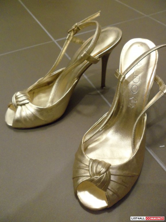 aldo gold heels
