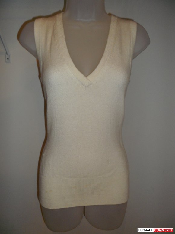 aritzia - talula babton off white/creme cashmere vest