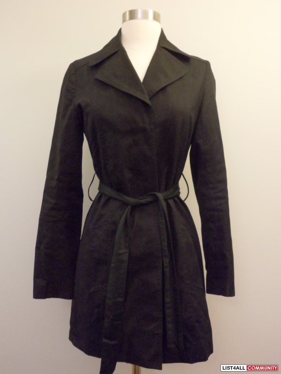 aritzia - talula babaton black trench coat