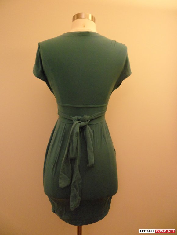 aritzia - wilfred teal dress w/ side pockets