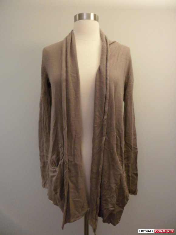 aritzia - wilfred tan silk cashmere sweater