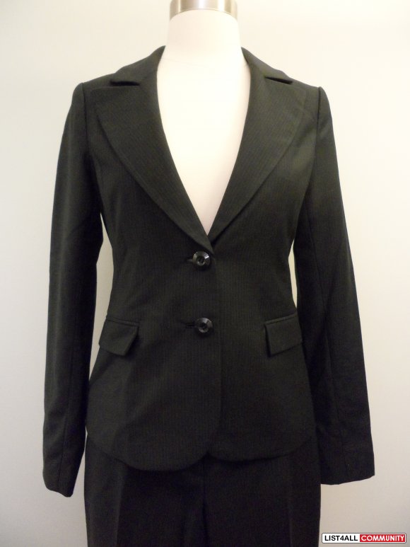 aritzia - talula babaton dark grey pinstripe suit