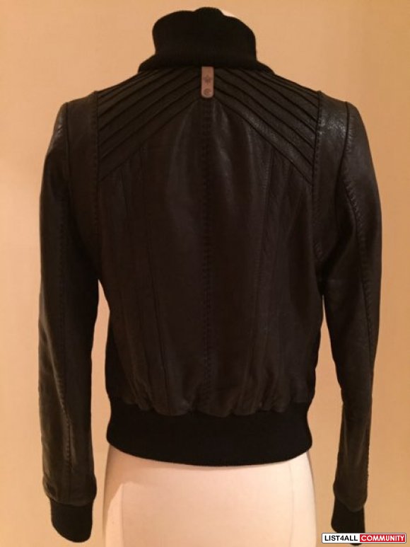 Aritzia - mackage jerry black leather jacket xxs