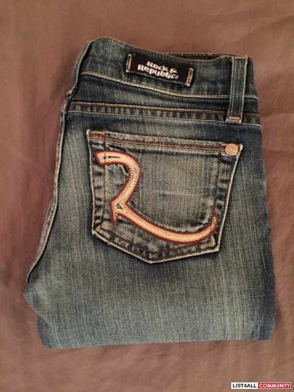 Rock & republic wide denim jeans