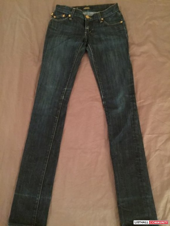 Rock & republic straight/tapered dark denim jeans