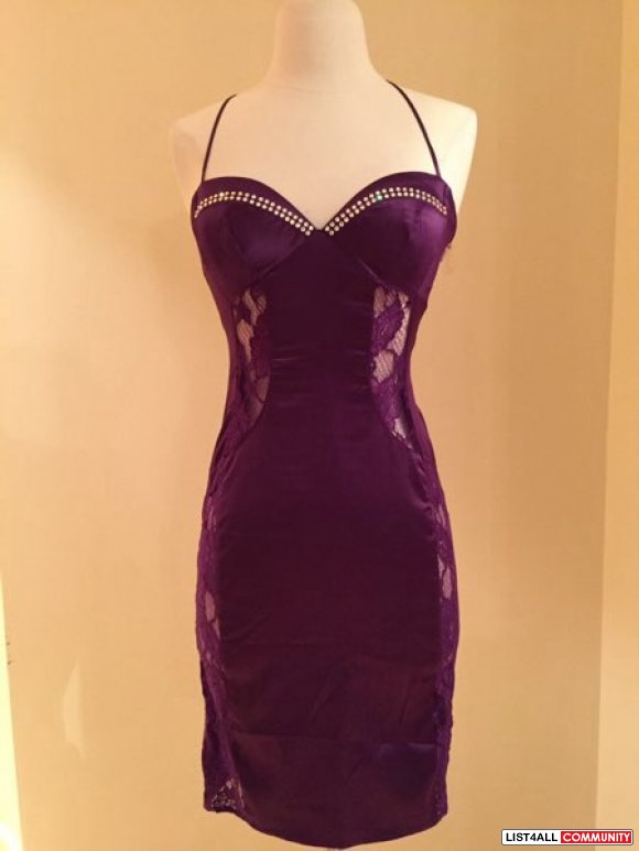 Rubber ducky purple lace dress