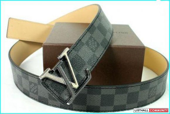 Brand New Louis Vuitton Black Checkered Belt :: clothes604 :: List4All