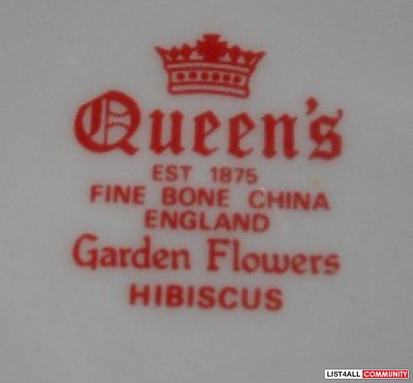Dessert set (2) - Queen's HIBISCUS - poppy type pattern - $7.50 each
