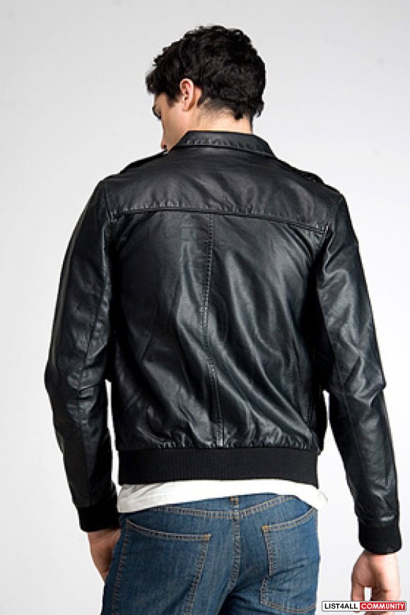 Cheap Monday "Lucas" Leather Jacket Size large fitting