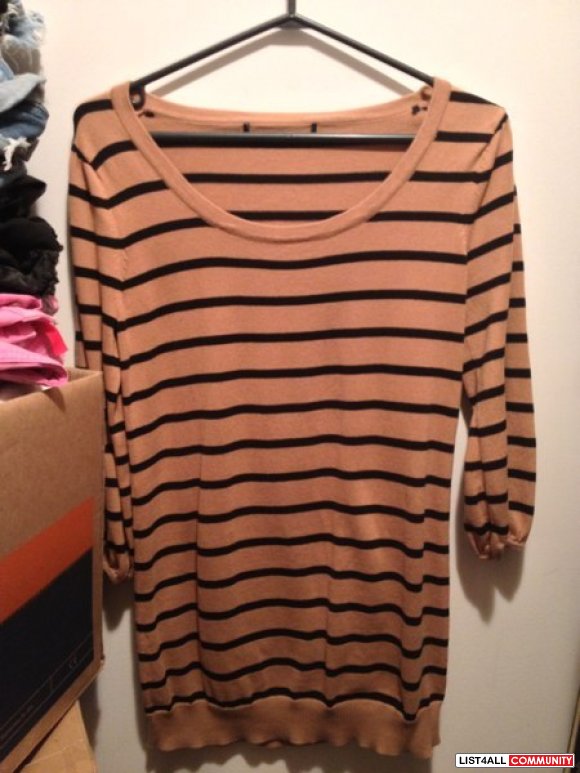 Tan striped sweater :: eclosetcleanout :: List4All