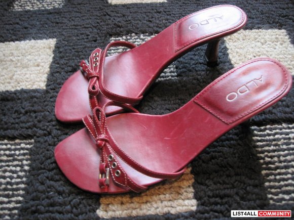aldo red stilettos