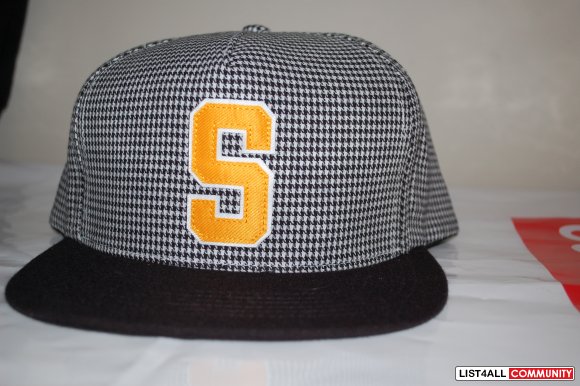supreme houndstooth 5-panel hat (spring/summer 2012)