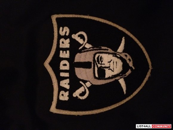 Oakland Raiders NFL Chalkline Satin Jacket Sz. Large