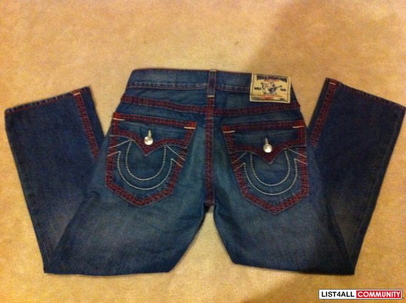 True Religion sz 30 RED STITCH 100% authentic :: onenice69 :: List4All