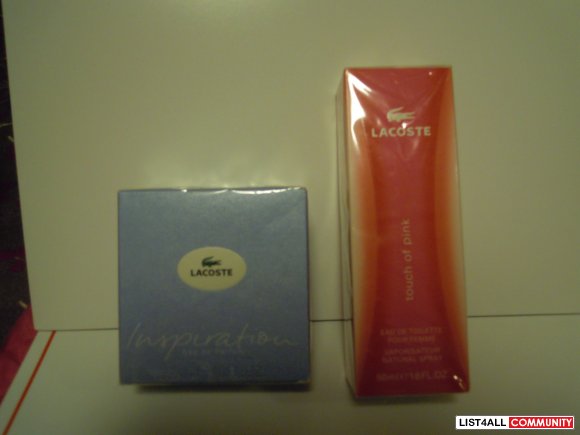 3 BRAND NEW Various Lacoste perfumes