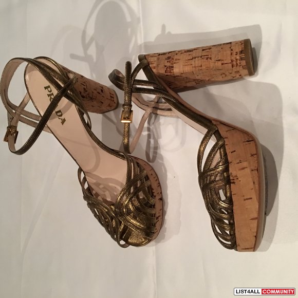 prada cork heels