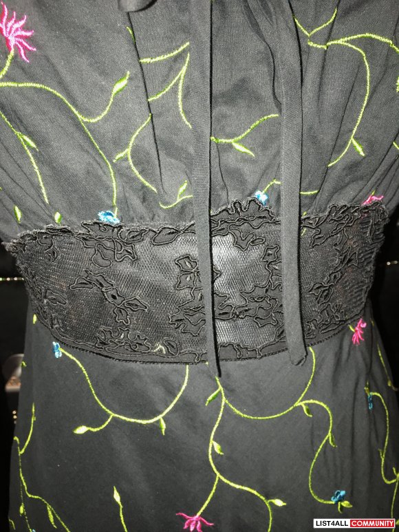 Betsey Johnson Dress with lace detail Size 10