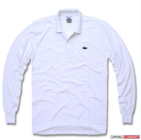 lacoste men's long sleeve shirt