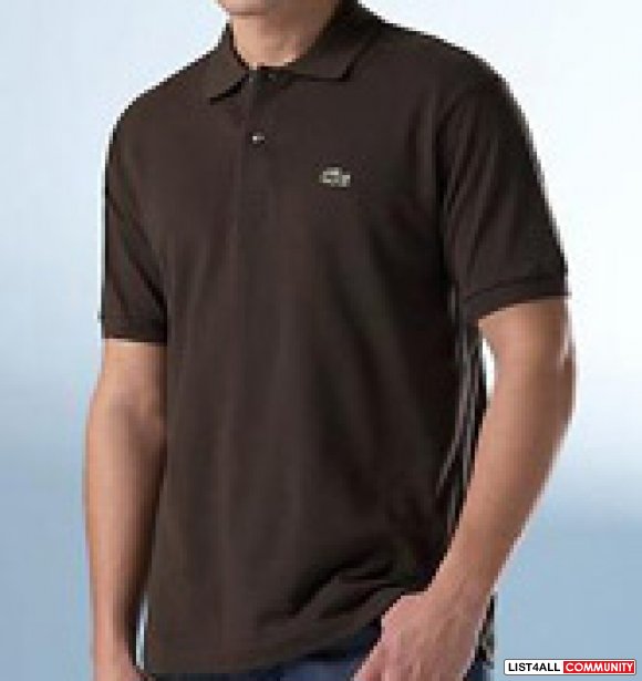 lacoste polo shirt brown