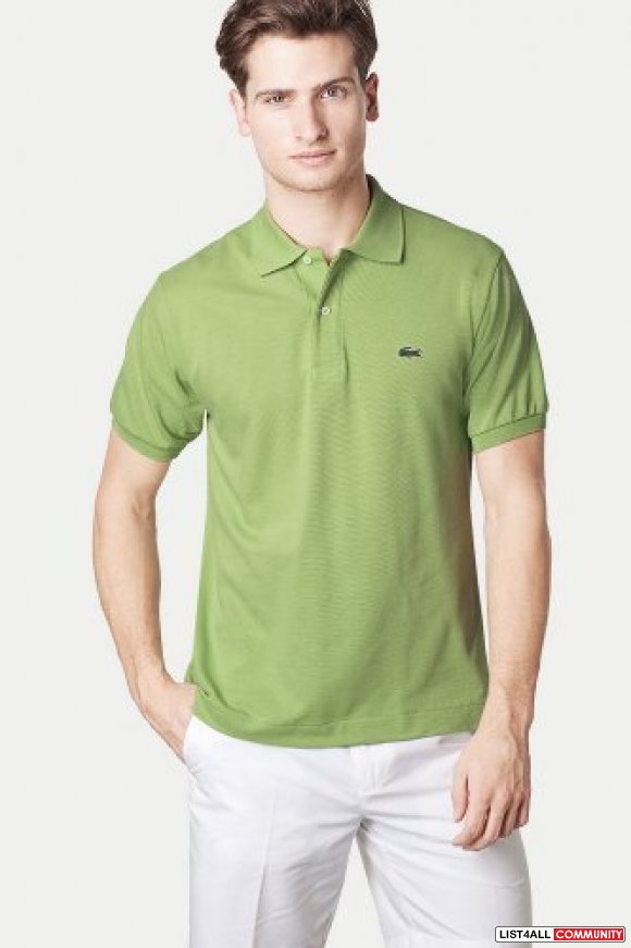 dark green lacoste polo shirt