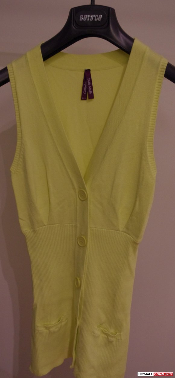 Yellow Tunic Vest - Size Small S