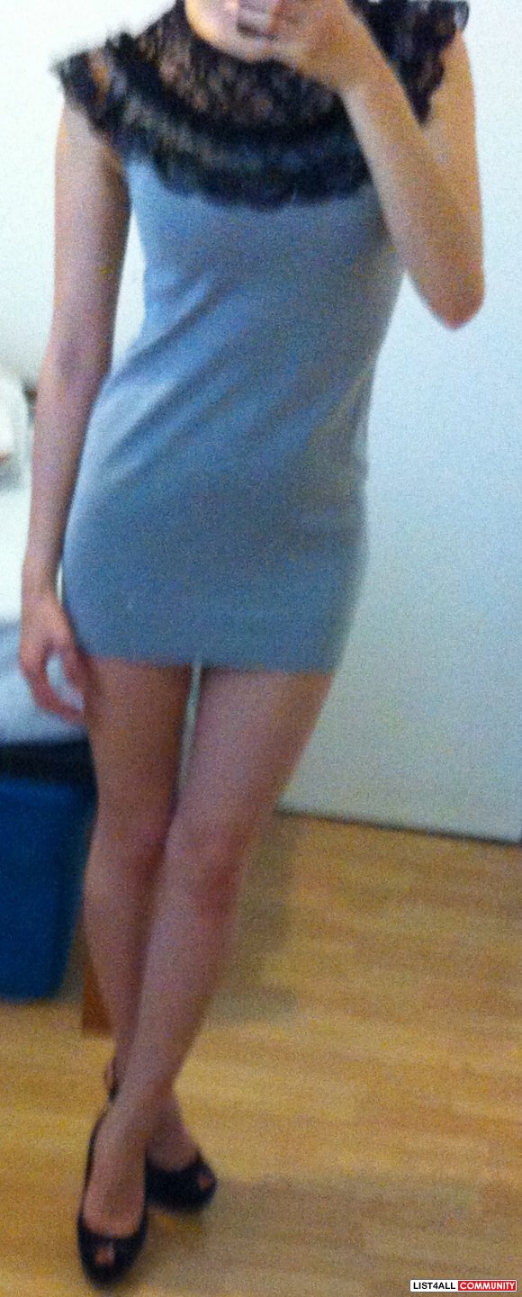 Lace Bodycon Tight Mini Dress - Size Small S