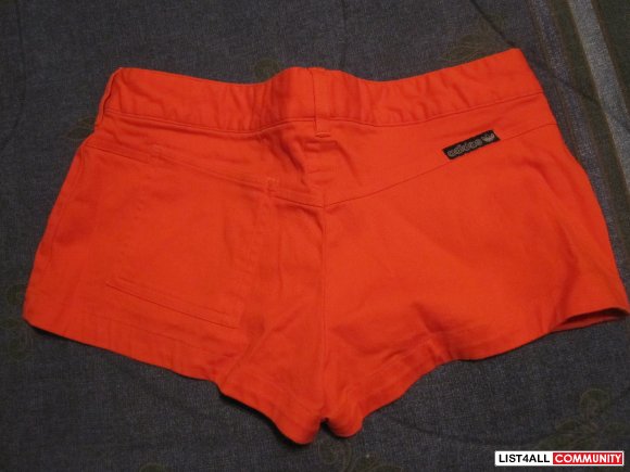 Adidas Orange Cotton Short Shorts Size xs