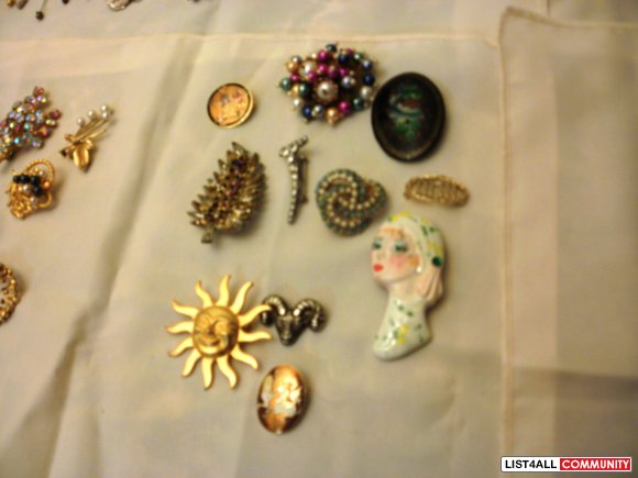 Costume Jewellery  various brooches
