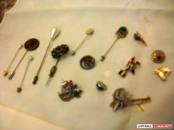 stick pins and pins Costume Jewellery  various