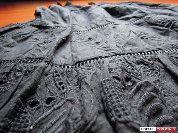 Crochet Black Summer Dress