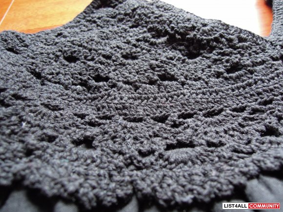 Crochet Black Summer Dress