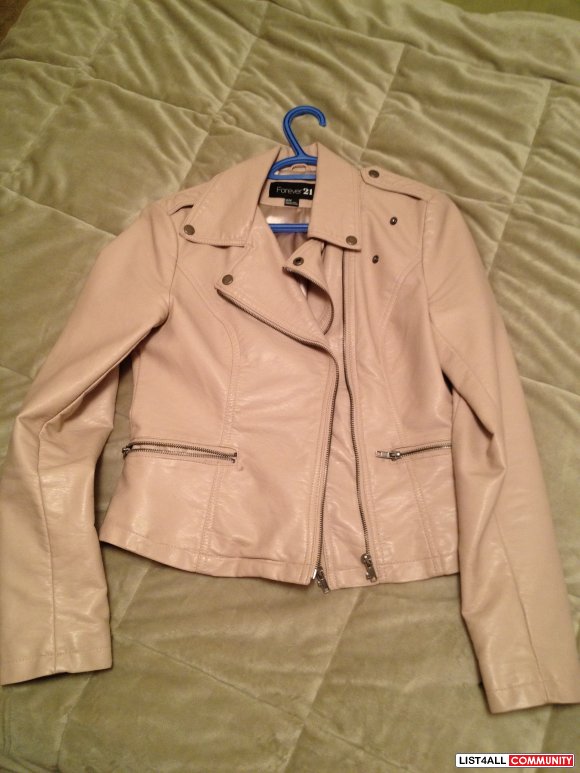 Forever 21 Faux Leather Jacket In Light Pink - Pink Faux Leather Jacket Forever 21 Forever 21 Faux Leather Jacket In Light Pink - Pink Faux Leather Jacket Forever 21