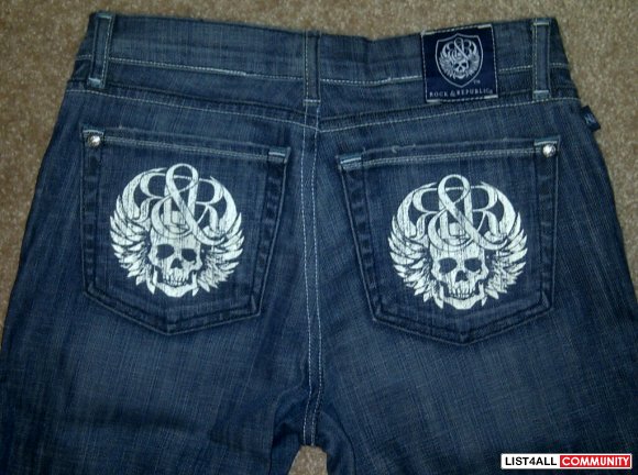 ROCK & REPUBLIC Skull Jeans - Size 25