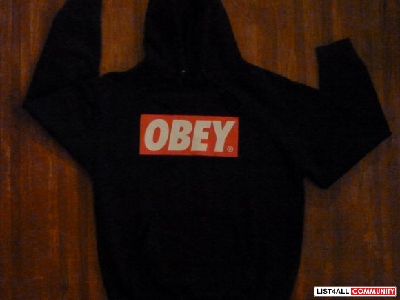 Obey Box Logo Pullover Navy Blue