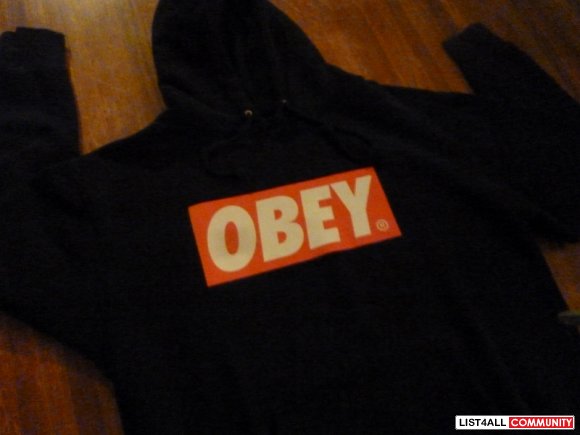 Obey Box Logo Pullover Navy Blue