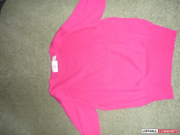 pink sweater- large