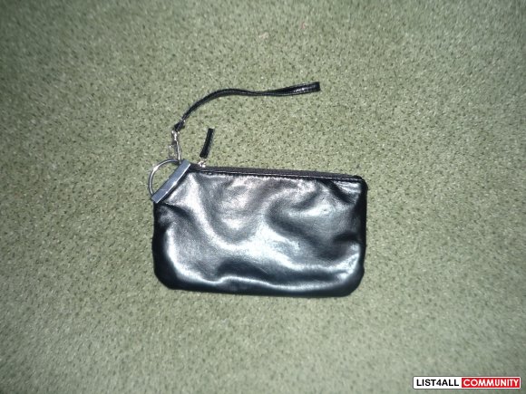 2 black clutch purses