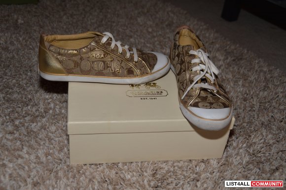 Coach sneakers size 10  used twice