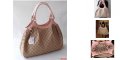 GUCCI Sukey GG large handbag  with pink trim