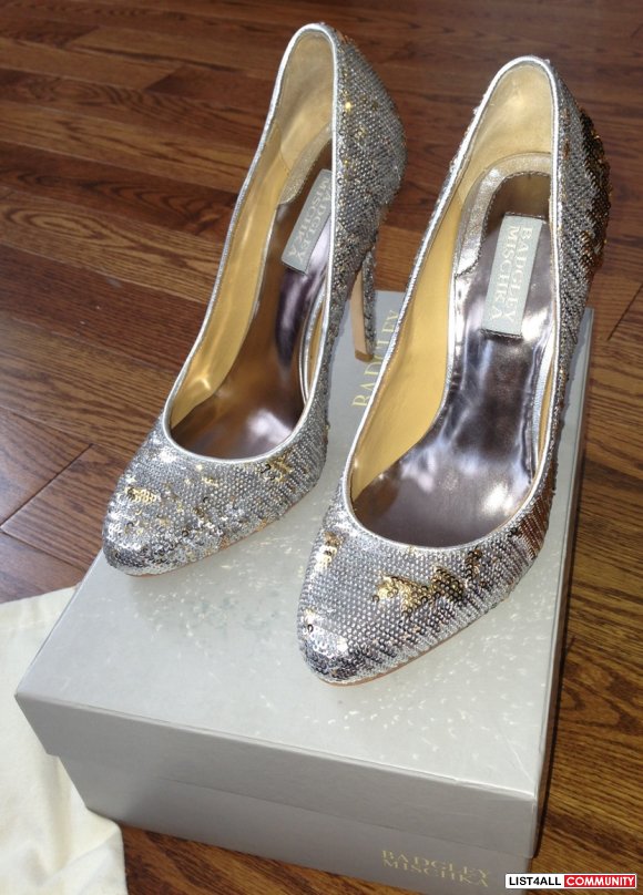 badgley mischka sequin shoes
