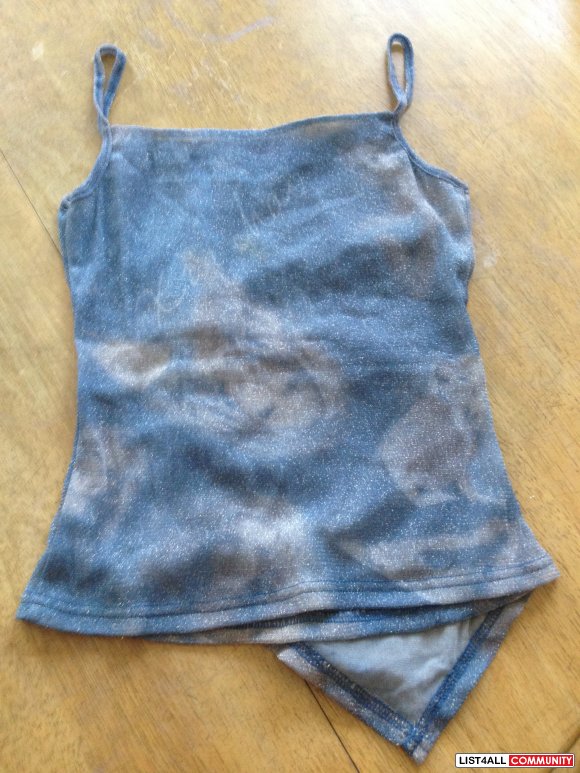 Cute Shimmery Blue Tank top Size S