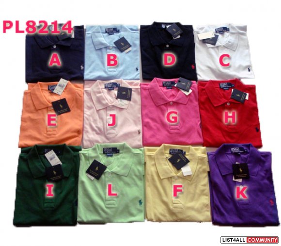 Wholesale 20pcs Ralph Lauren Men Polo Shirts,US$290usd,free shipping